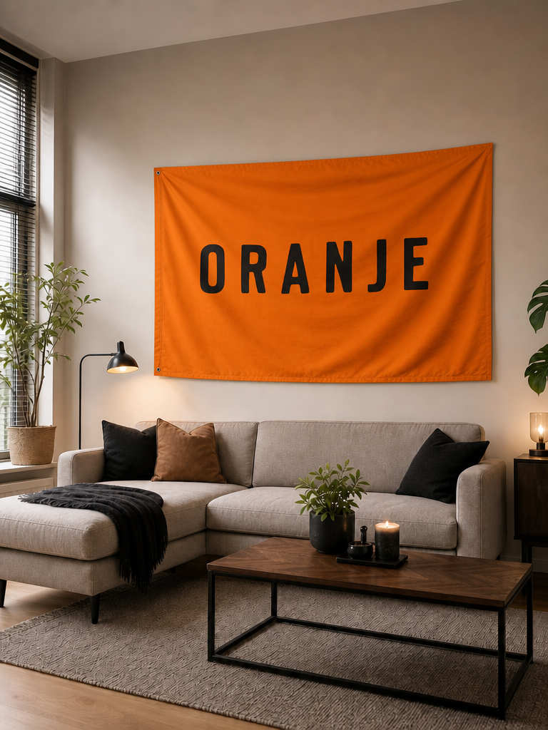 Vlag geïnspireerd op de armbanden van het Nederlandse verzet